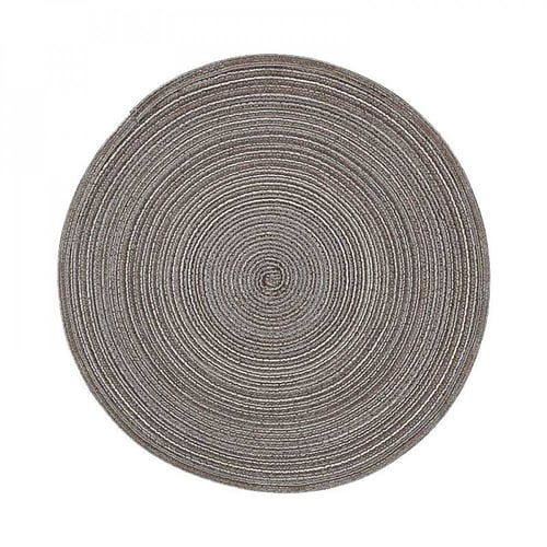 مفرش طاولة دائري - كاكي