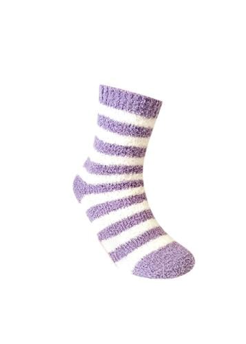 جوارب منزلية نسائية من سلسلة مني سو - مخططة