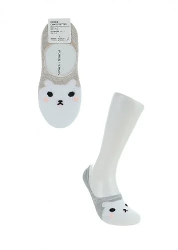 جوارب نسائية برسمة قطة - 3 أزواج - EUR 36-39 UK 4....