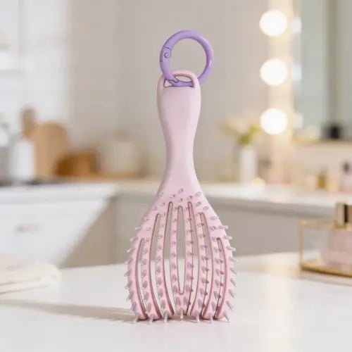 فرشاة شعر على شكل صدفة - بنفسجي