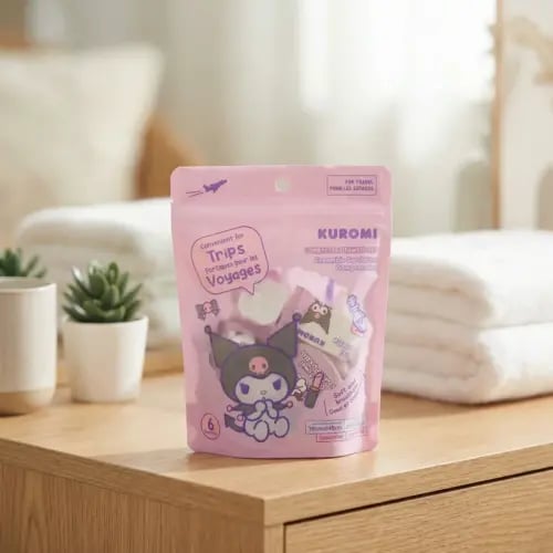 طقم مناشف مضغوطة كورومي - 4 مناشف و2 مناشف حمام