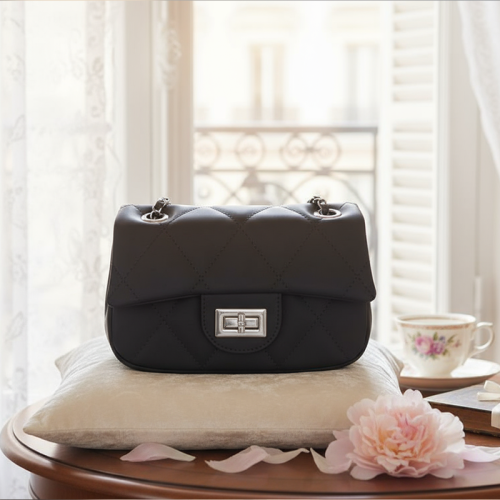 حقيبة كتف بغطاء قلاب بحجم 20*6*13سم - أسود