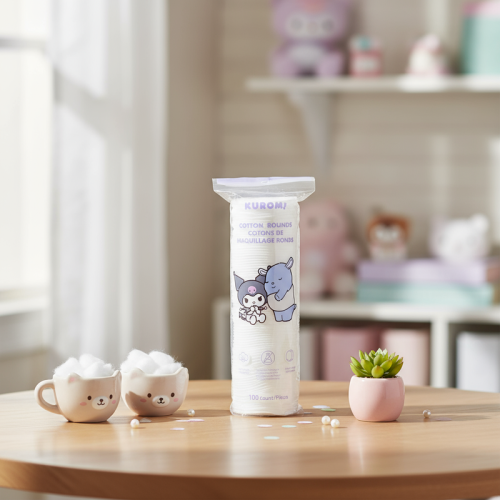 قطن مكياج مستدير من مجموعة سانريو كورومي - 100 قطع...