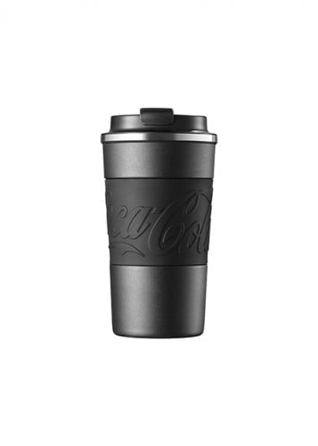 كوب من الفولاذ بشعار كوكا كولا للمشروبات الباردة و...