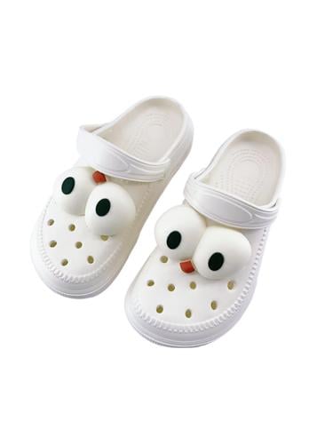 شباشب نسائية بعيون كبيرة (أبيض، 37-38)