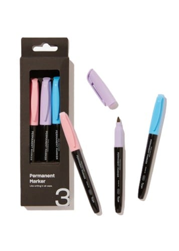 قلم ماركر هايلايت 3 قطع - الوان ماكرون