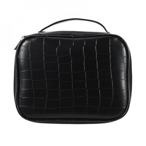 حقيبة مكياج مربعة - اسود - 20x16 سم