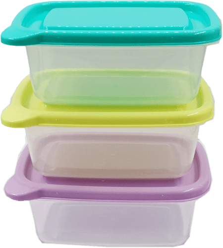 حاويات تخزين الطعام المستطيلة الملونة سعة 400 مل -...