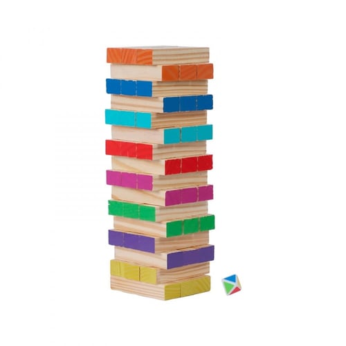 لعبة البرج الخشبي - 48 قطعة