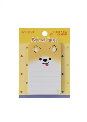 ورق ملاحظات لاصق من مجموعة وجوه الحيوانات - 50 ورق...