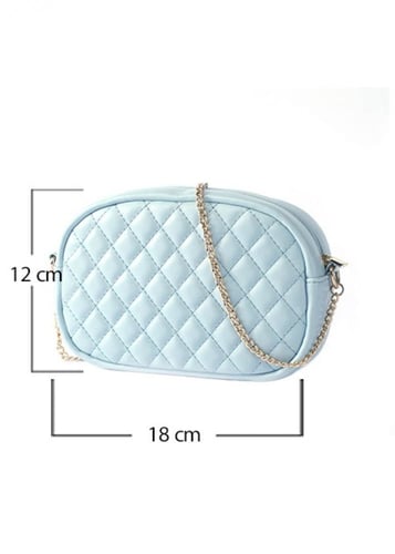 حقيبة كتف بنمط الألماس - ازرق فاتح - مقاس 12*18