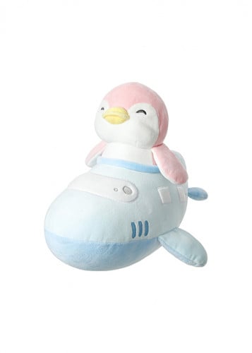 دمية محشوة على شكل البطريق بن بن يركب طائرة من سلس...