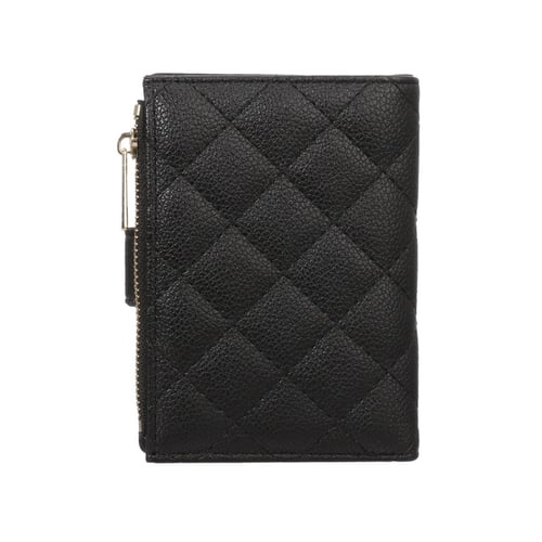 محفظة قصيرة للنساء بنمط الماس المبطّن مع قفل - أسو...