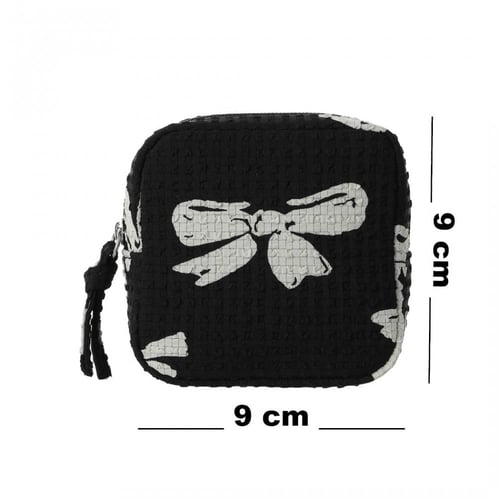 محفظة نقود مربعة جذابة - اسود - 9x9 سم