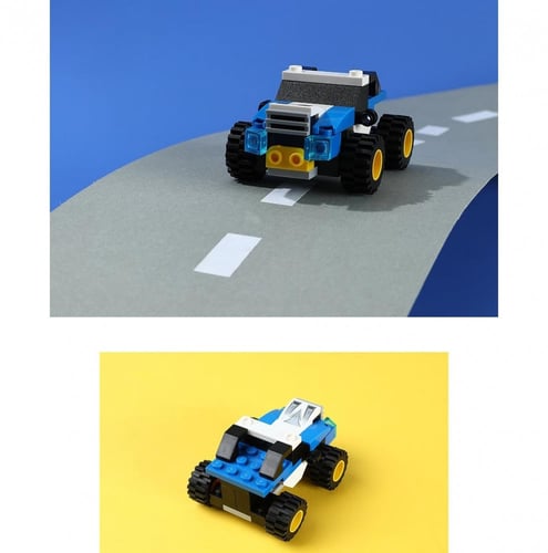 لعبة أطفال مكعبات بناء السيارات مركبة الطرق الوعرة...