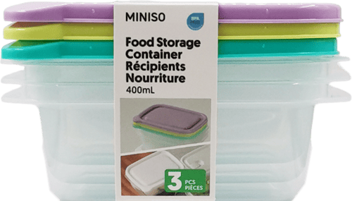 حاويات تخزين الطعام المستطيلة الملونة سعة 400 مل -...