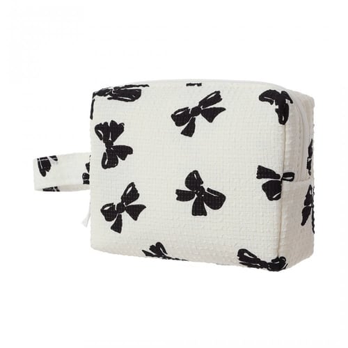 حقيبة مستحضرات تجميل متسطيلة جذابة - ابيض - 18x13...