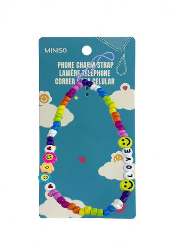 حزام جوال لطيف مطرز بألوان الطيف وكلمة LOVE