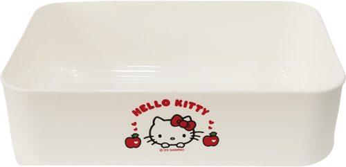 صندوق تخزين مع غطاء من سلسلة هيلو كيتي ابل - حجم ص...