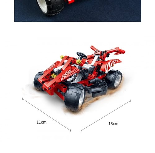 طقم تركيب سيارة سباق (احمر 250قطعة) - 11x18 سم
