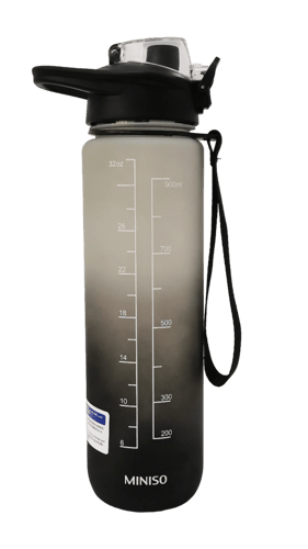 مطارة بلاستيكية بتدرجات الألوان ومقبض سعة 1000 مل...