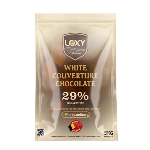 شوكولاتة لوكسي بلجيكية بيضاء 29% | 5كيلو
