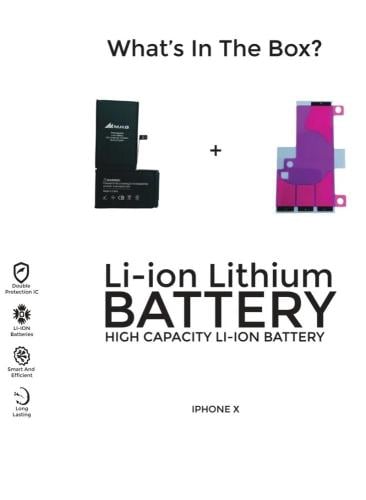 M.H.Q بطارية ايفون اكس ام اتش كيو عالية الجودة - i...