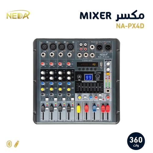 مكسر صوت نداء احترافي PX4D عدد 4 قنوات بلوتوث و تس...