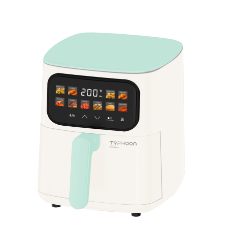 قلاية هوائية رقمية سعة 5 لتر- اوف وايت + اخضر من ت...