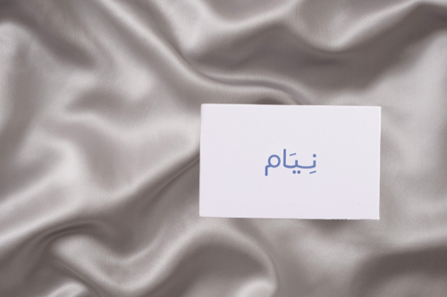 غطاء وسادة حرير رمادي من نيام