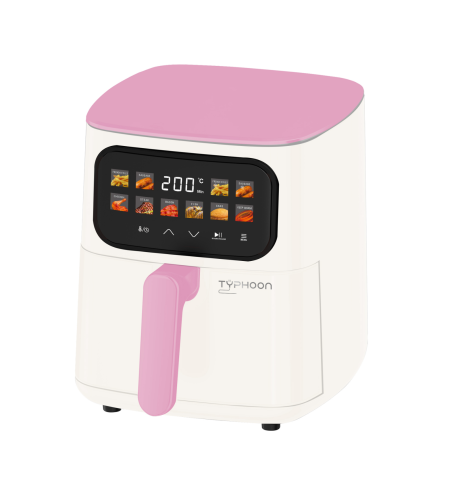 قلاية هوائية رقمية سعة 5 لتر- اوف وايت + وردي من ت...