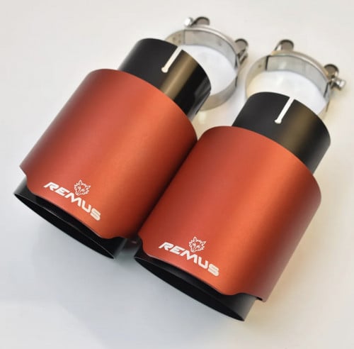 مخارج شكمان لون أحمر وأسود