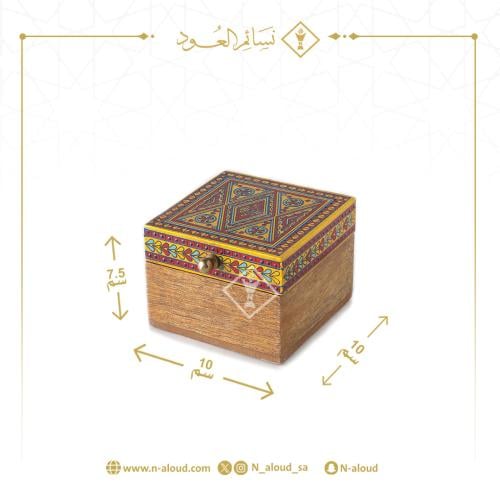 صندوق خشبي بزخارف تراثية مقاس صغير