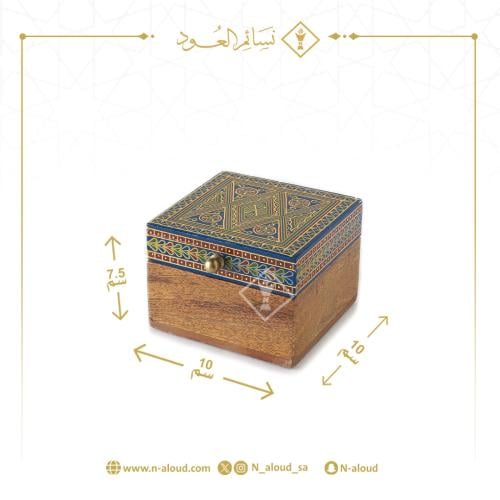 صندوق خشبي بزخارف تراثية مقاس صغير