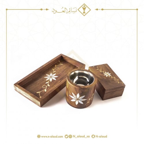 طقم خشب مع صدف