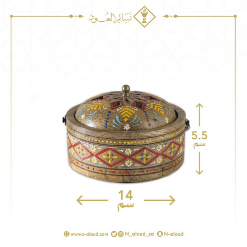مبخرة هندية دائرية رسم يدوي