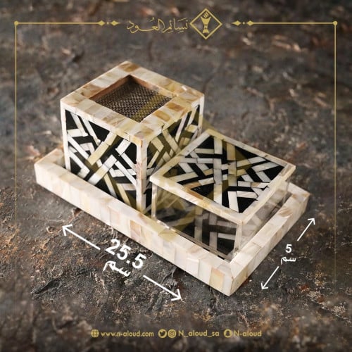 طقم صدف مع أكريلك