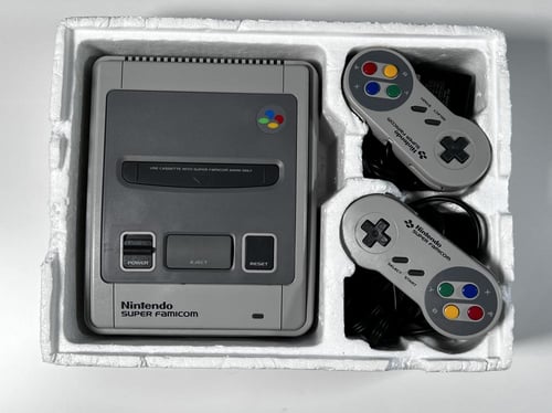 سوبر ننتندو ياباني بالكرتون فيه ملاحظات