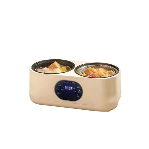 وعاء مزدوج بغطاء زجاجي لطبخ و تسخين الطعام