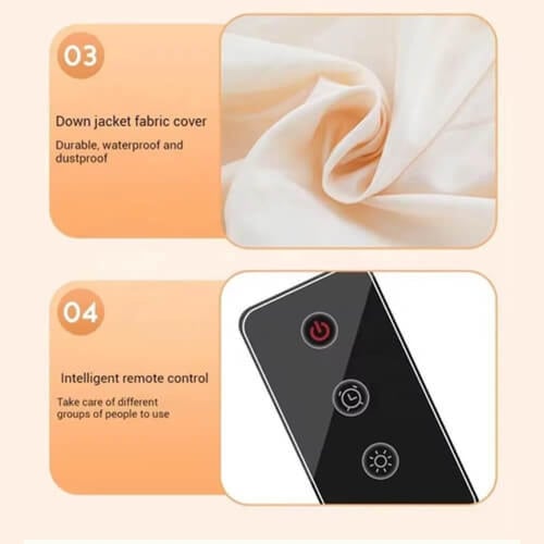 مجفف ملابس كهربائي صغير مع ريموت تحكم بقوة 600 واط...