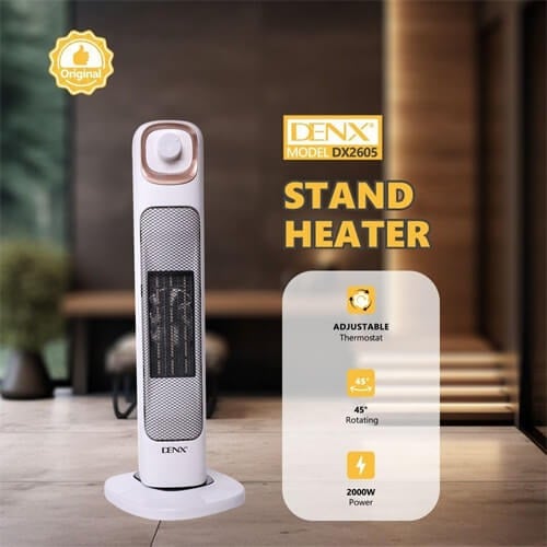مدفأة ستاند كهربائية دينكس DX2605 – قدرة 2000 واط،...