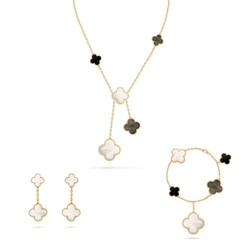 طقم فان كليف بوردة نازلة مميز