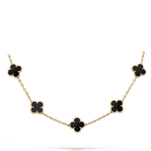 سلسال فان كليف خمس وردات بالحجر الملون