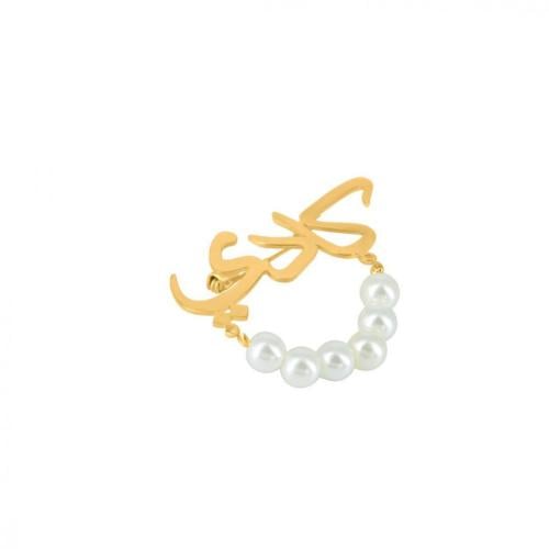 بروش مطلي ذهب باللؤلؤ