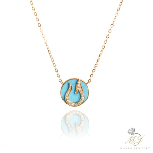 سلسال فضة خالص بالحجر