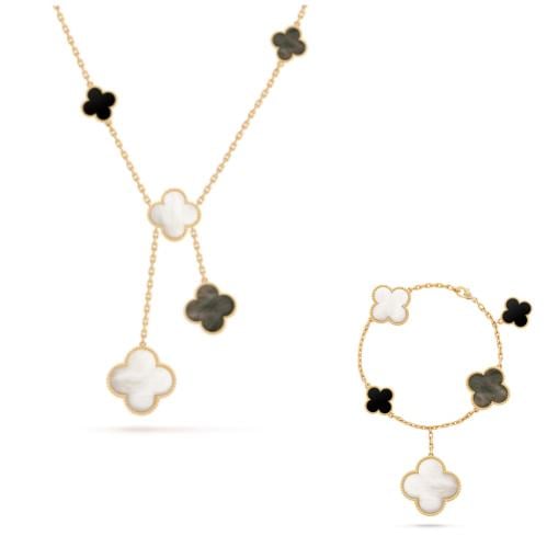 طقم فان كليف بوردة نازلة