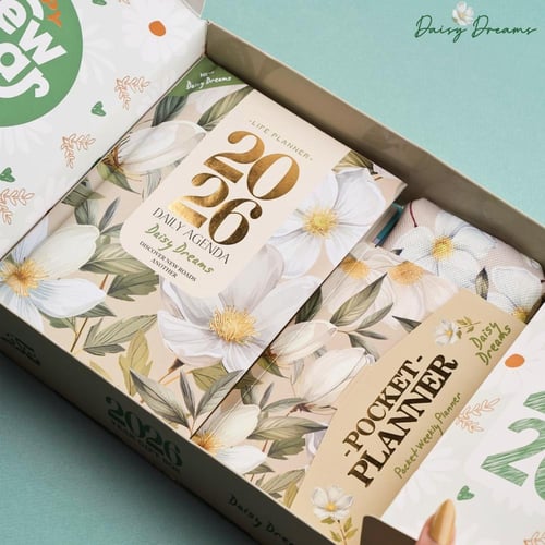 بوكس اجندة الوردة البيضاء