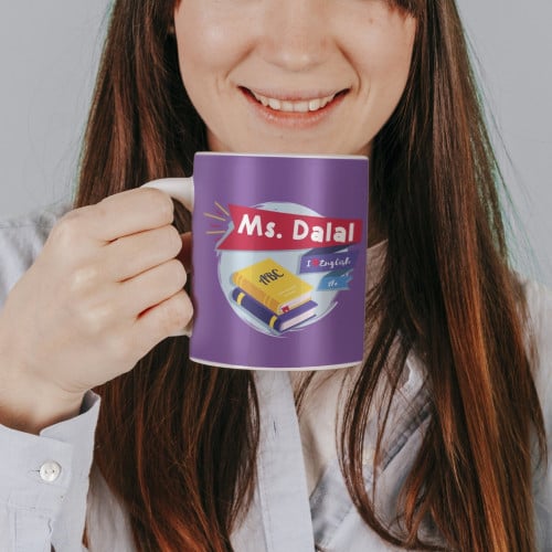 كوب هدية لمعلمة انجليزي