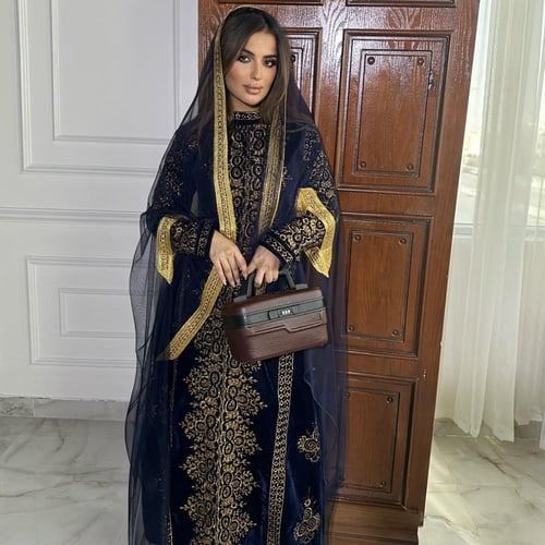 ثوب التأسيس بـ تصميم عصري "كحلي"