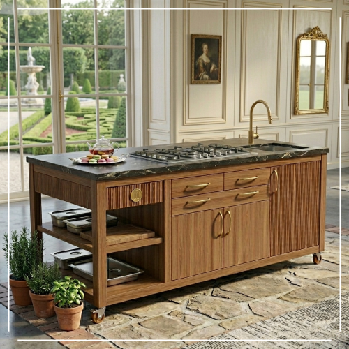 Outdoor mobile hospitality cart